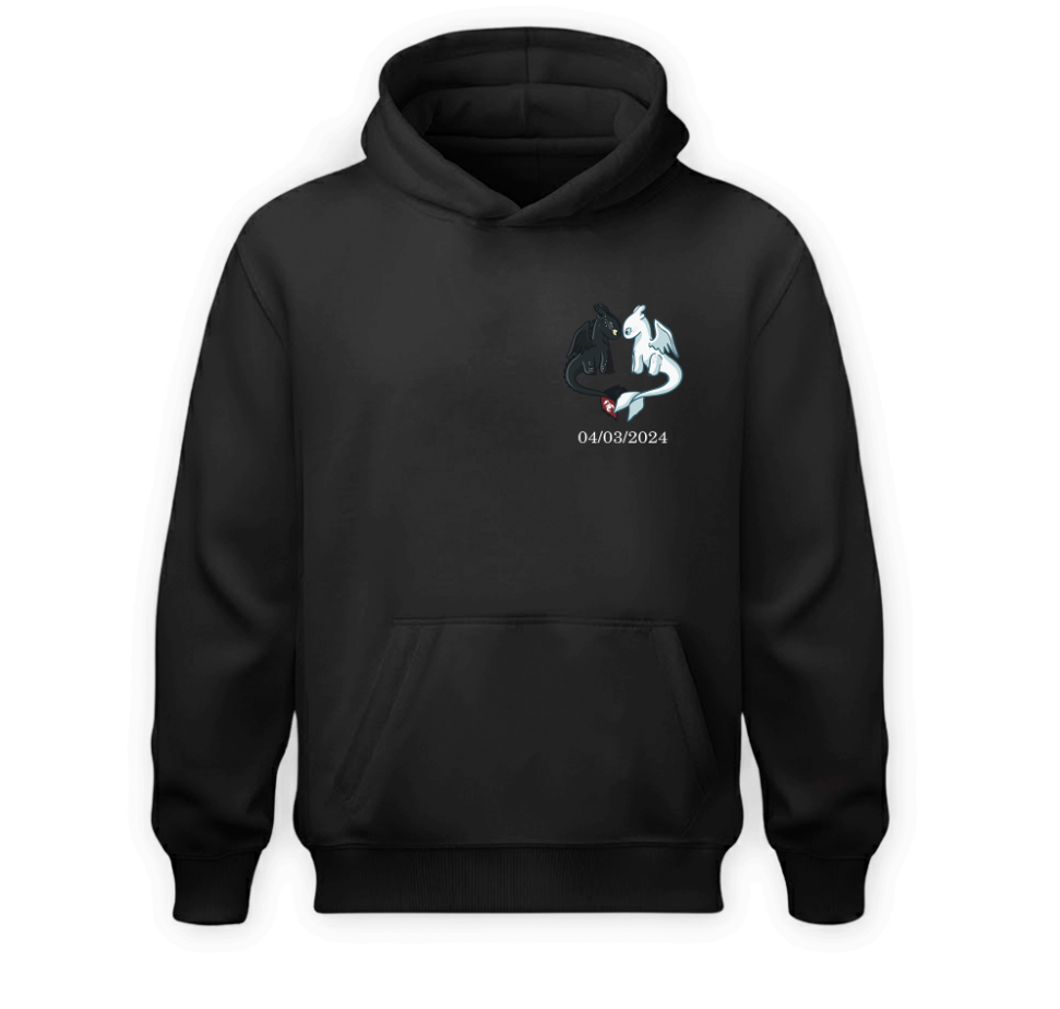 Sudadera | Negra | Furia Luminosa | Pareja