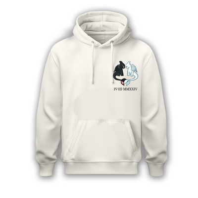 Sudadera | Blanca | Furia Nocturna | Pareja | con fecha