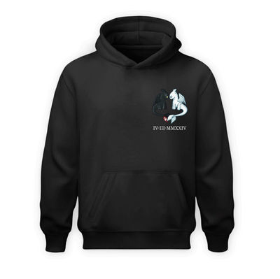 Sudadera | Negra | Furia Luminosa | Pareja | con fecha