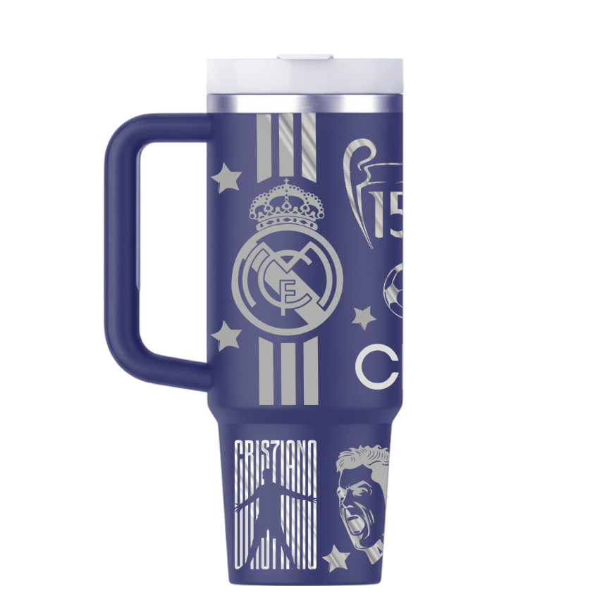 Vasos Térmico 1300ml | Azul Marino | Real Madrid | figuritas 1