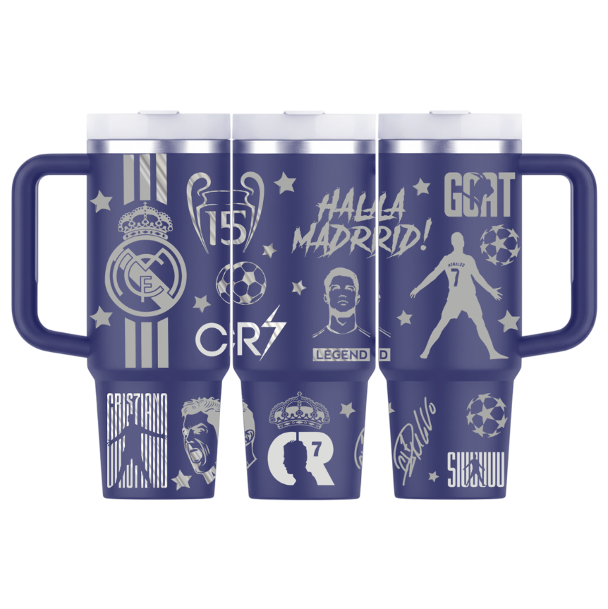 Vasos Térmico 1300ml | Azul Marino | Real Madrid | figuritas 1