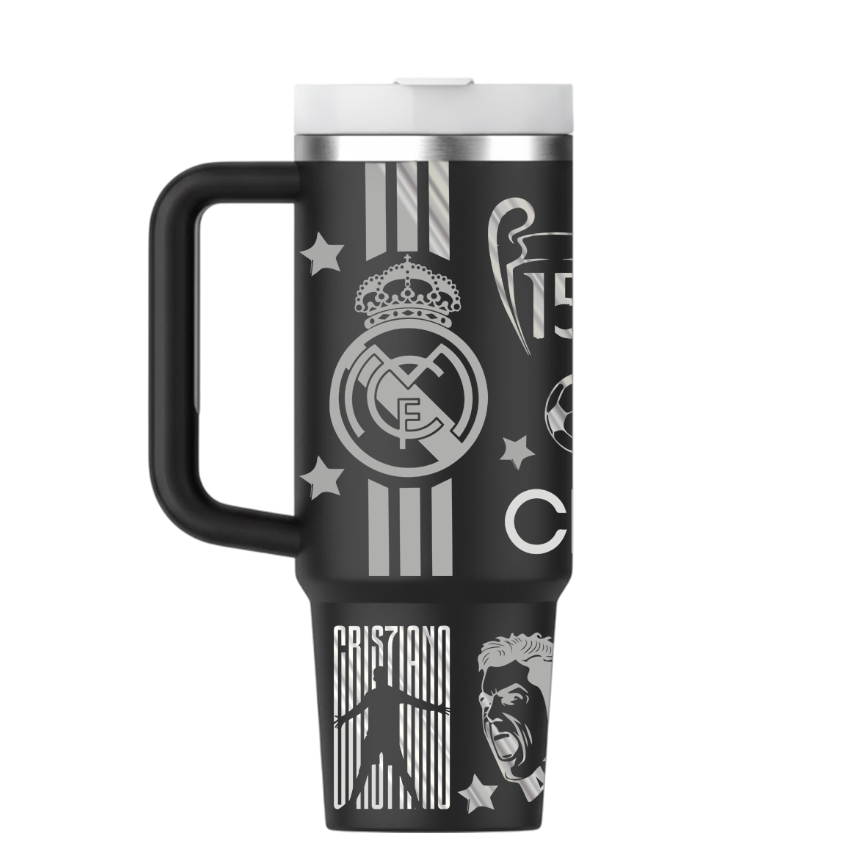 Vasos Térmico 1300ml | Negro | Real Madrid | figuritas 2