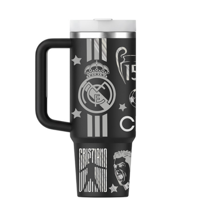 Vasos Térmico 1300ml | Negro | Real Madrid | figuritas 2