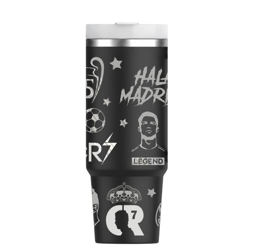 Vasos Térmico 1300ml | Negro | Real Madrid | figuritas 2