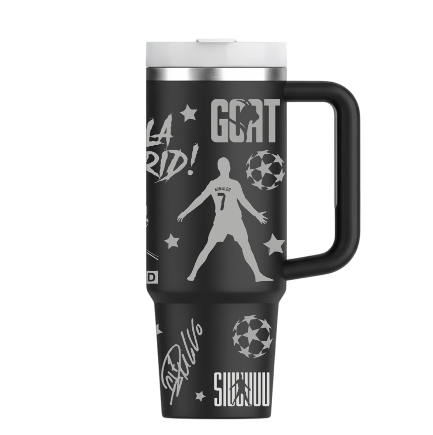 Vasos Térmico 1300ml | Negro | Real Madrid | figuritas 2