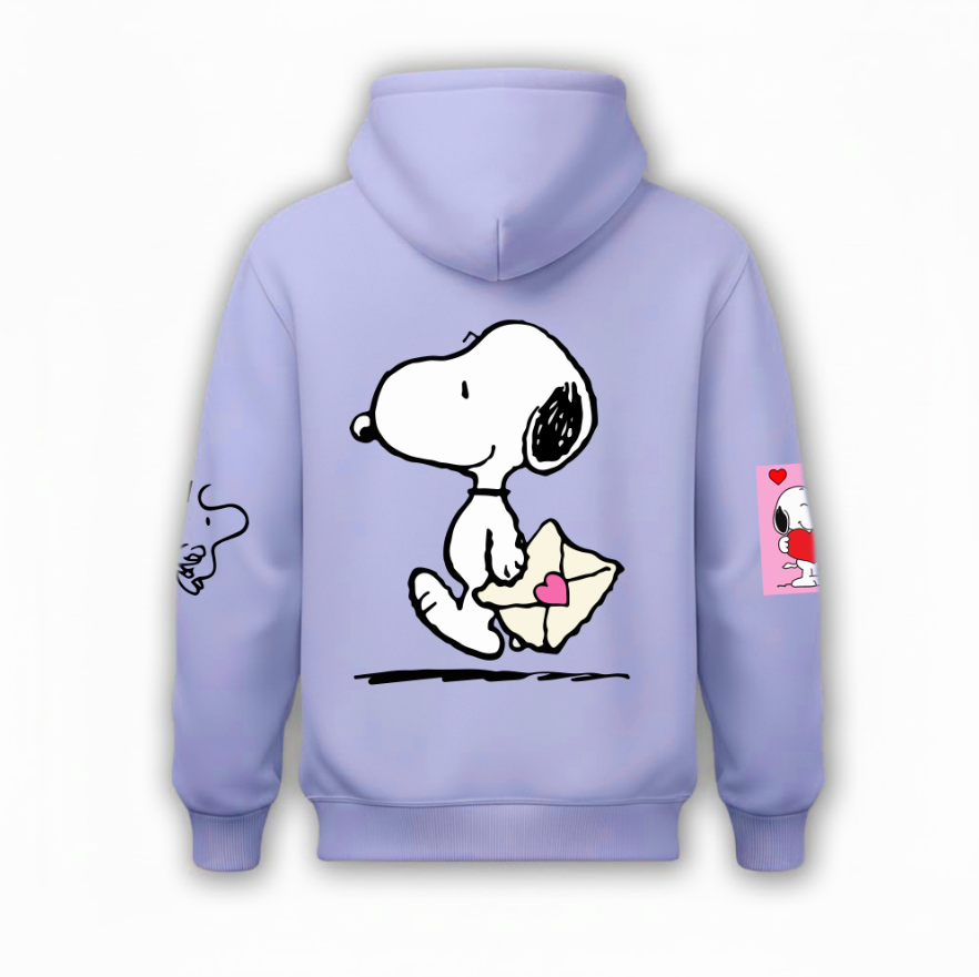 Sudadera | Lila | Snoppy | Feliz