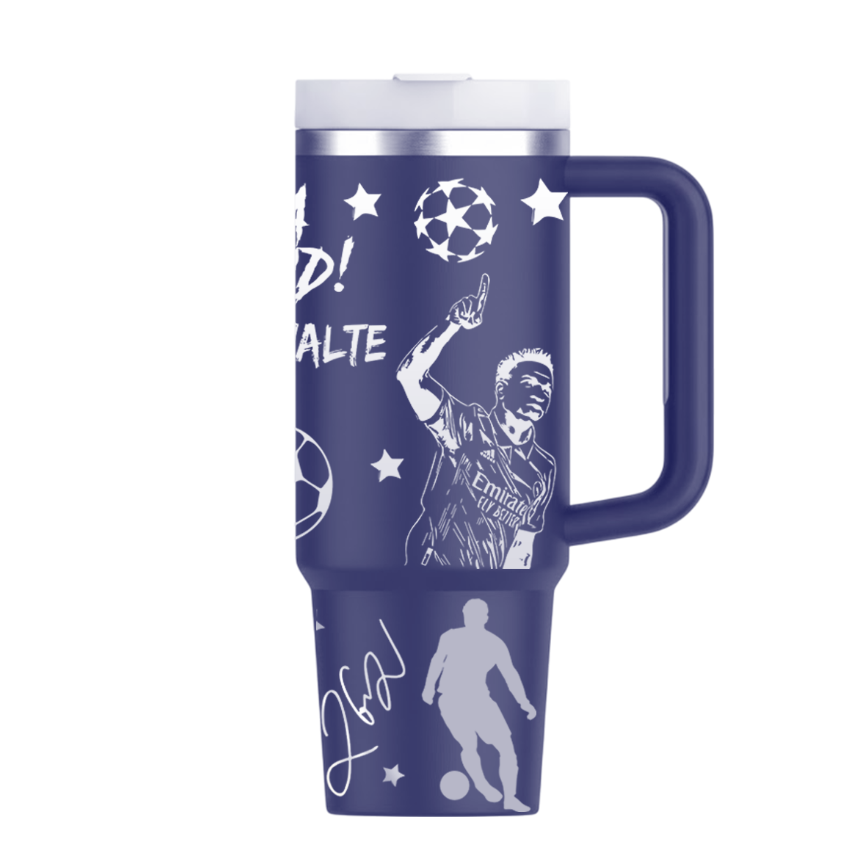 Vasos Térmico 1300ml | Azul Marino | Real Madrid | figuritas | Herero Walte