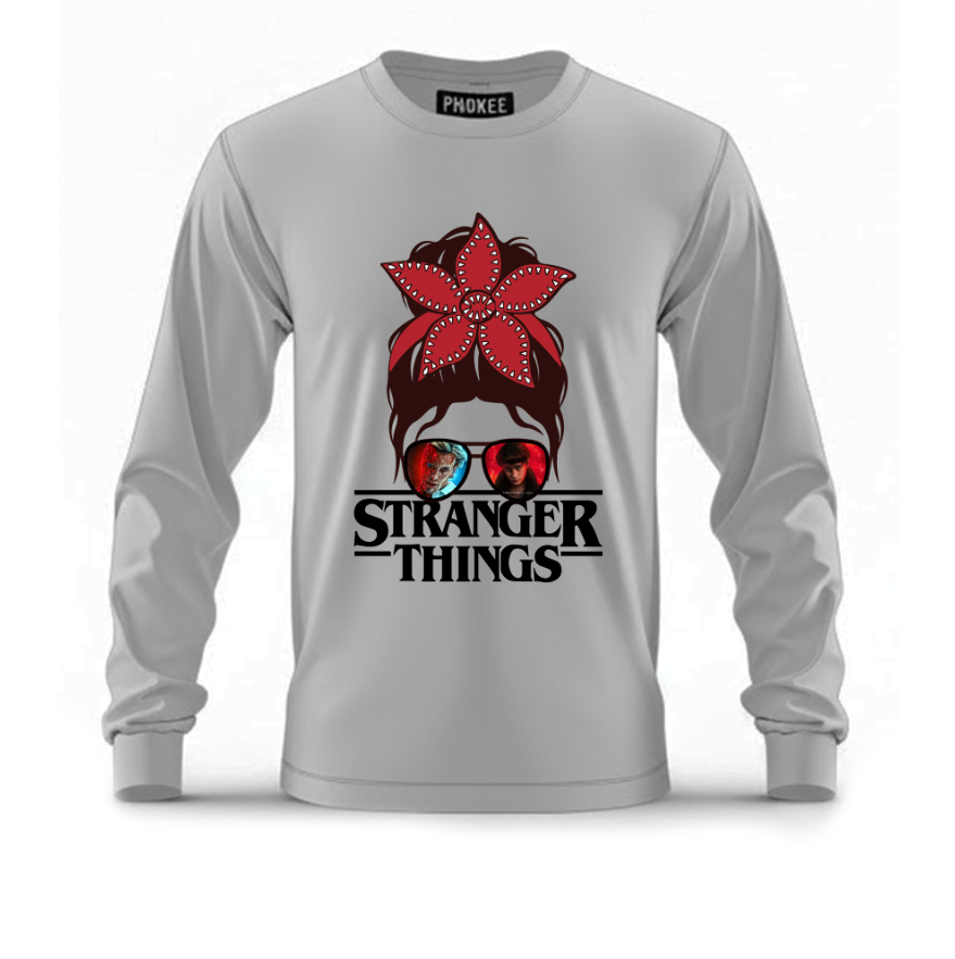 Playera | gris claro | Manga larga | Stranger Things | Lentess