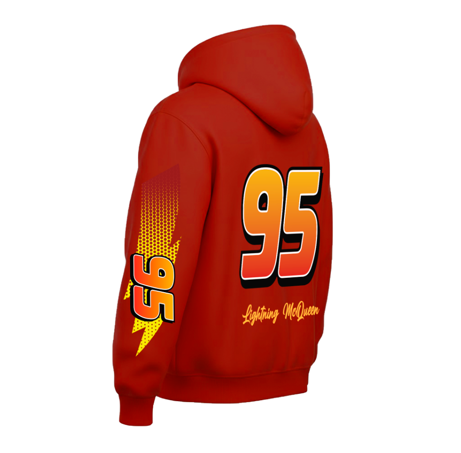 Sudadera | Roja | Rayo McQueen | logos