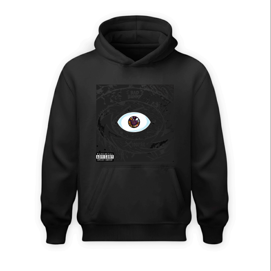Sudadera | Negra | Bad Bunny | X100PRE Álbum