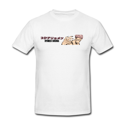 Playera | Blanca | OVERZISE | Ryomen Sukuna| Rayada