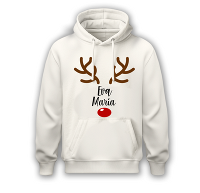 Sudadera | Blanca | Reno | Eva María