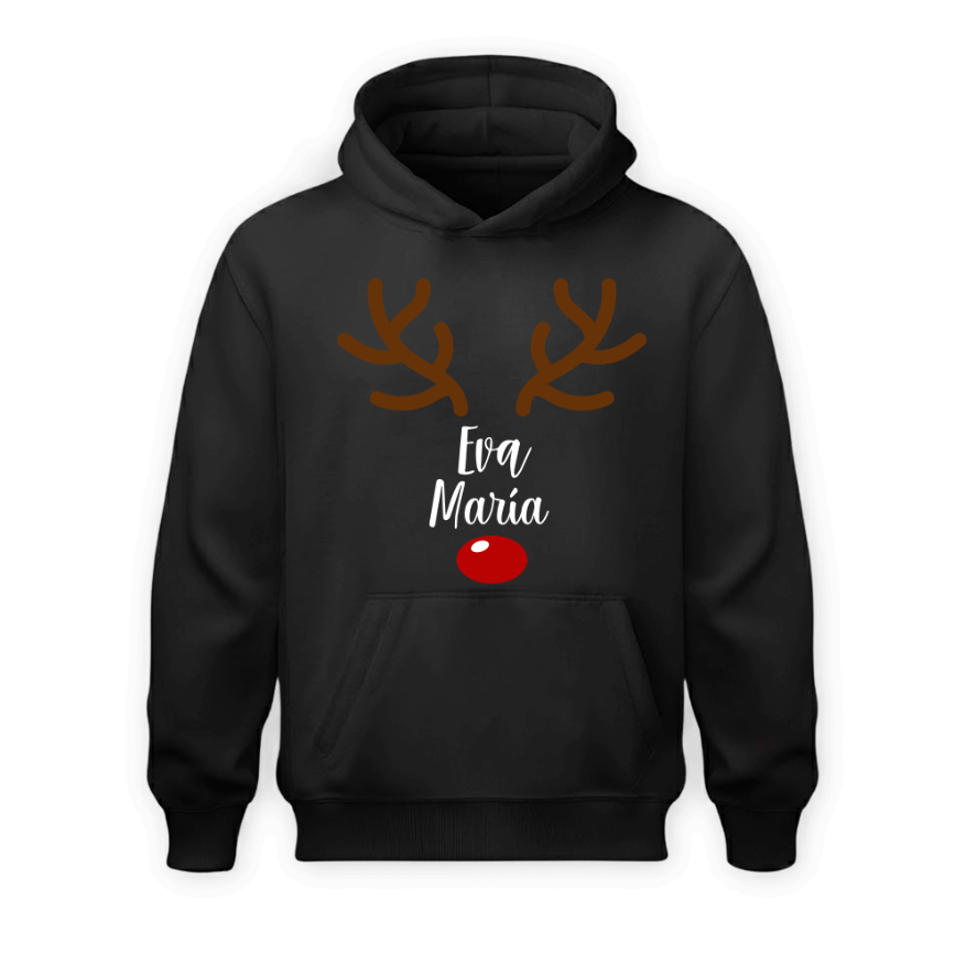 Sudadera | Negra | Reno | Eva María