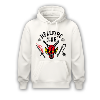 Sudadera | Blanca | Stranger Things | Hellfire club