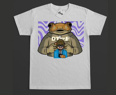 Playera  Blanca |Bad Bunny | Ondas moradas