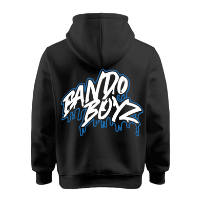 Sudadera | Negra | BANDO BOYZ logo| Gorilla azul1