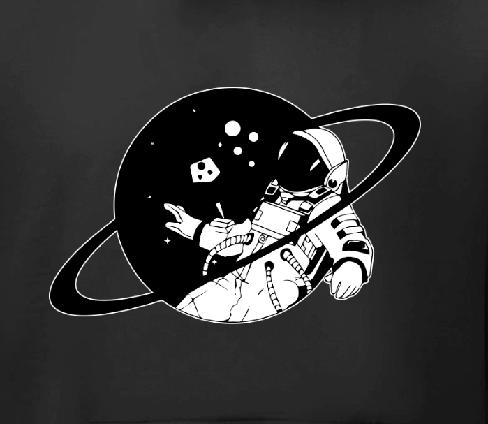 Sudadera | Negra | Detalles Luminicente | Astros | Astronauta