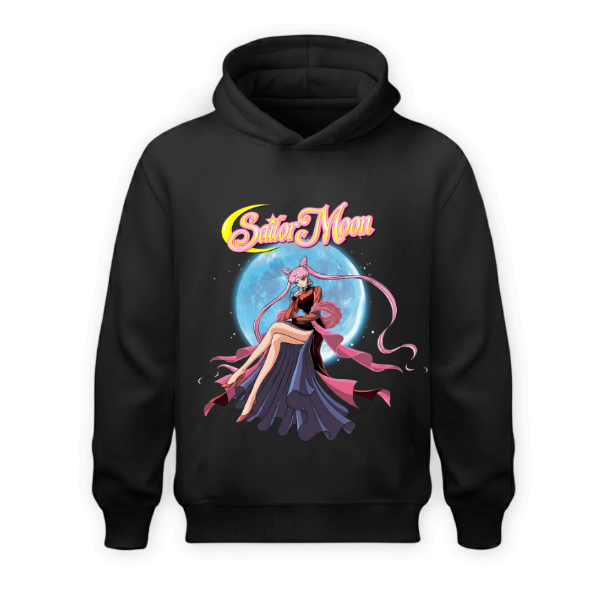 Sudadera | Negra| Sin bolsa | Sailor Moon | Bright Moon