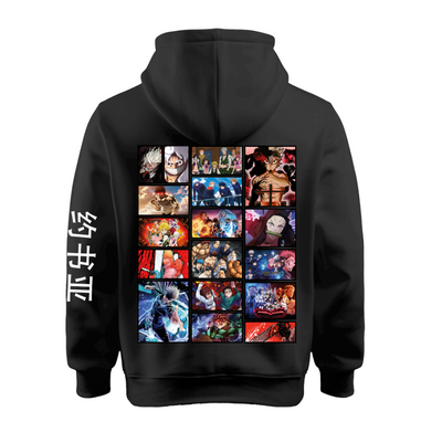 Sudadera | Negra | Collage | Manga-Anime | 约书亚