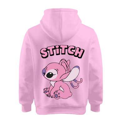 Sudadera | Rosada | Stitch rosa | love