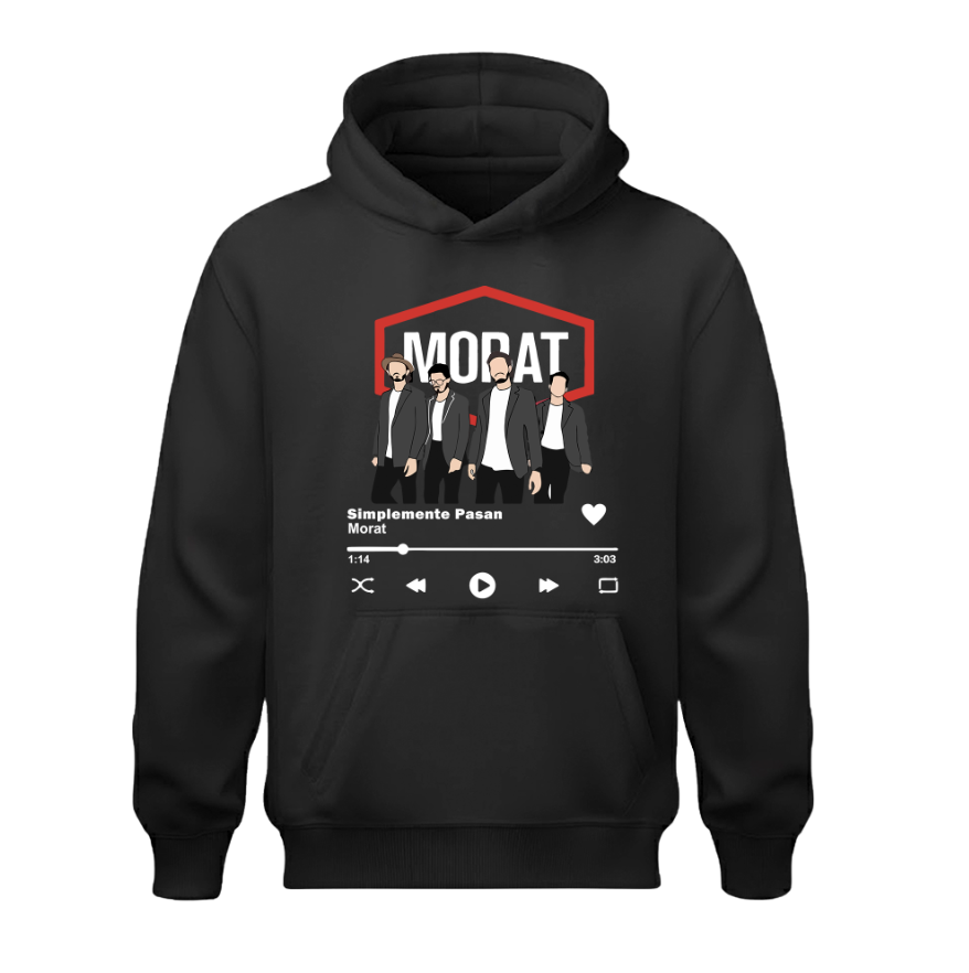 Sudadera | Negra | Morat | Spotify | simplemente pasan