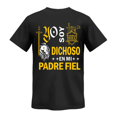 Playera | Negra | Palabra Miel | Soy dichoso | espada-león 1