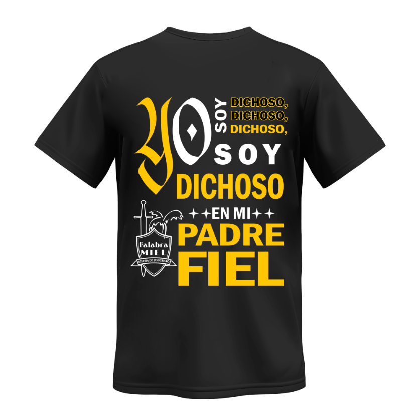 Playera | Negra | Palabra Miel | Soy dichoso,dichoso... | espada-león 2