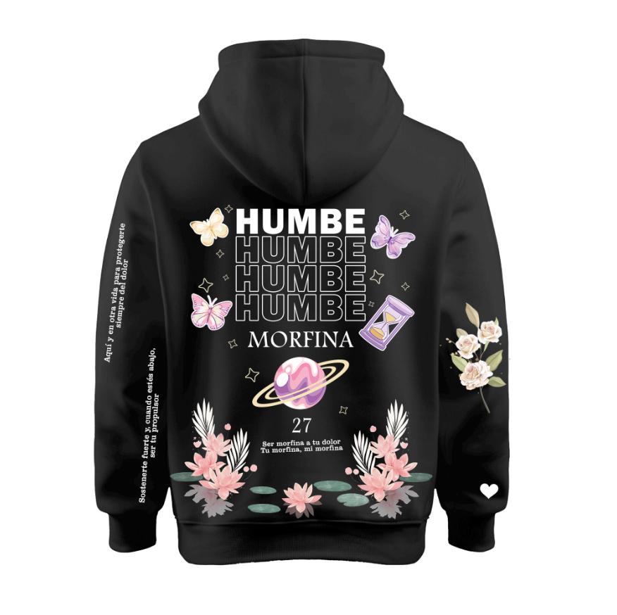 Sudadera | Negra | Humbe | Morfina FLORES