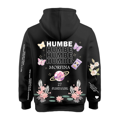 Sudadera | Negra | Humbe | Morfina FLORES frases