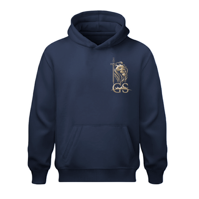 Sudadera | Azul Marino | Palabra Miel | Caminando siempre con Cristo Logo