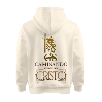 Sudadera | Beige | Palabra Miel | Caminando siempre con Cristo Logo