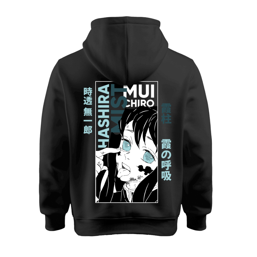 Sudadera | Negra |  Mouchiro tokito | VERDE