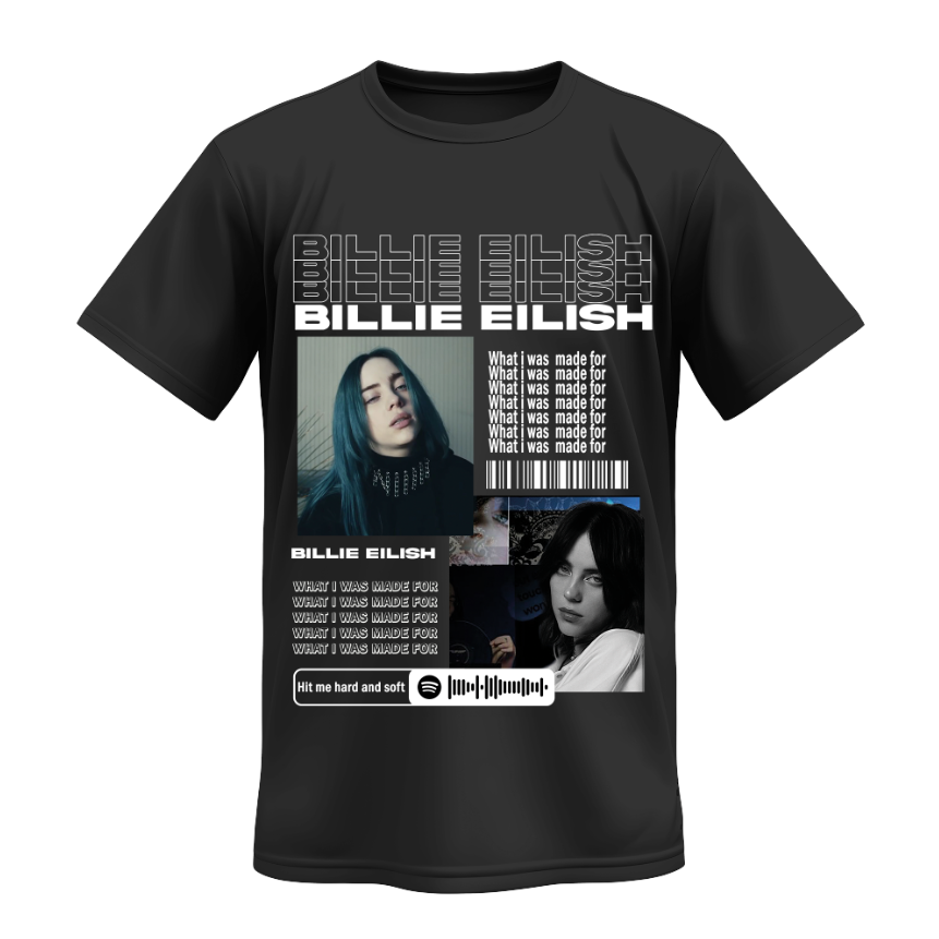 Playera | Negra | Billie Eilish | What Was I Made For