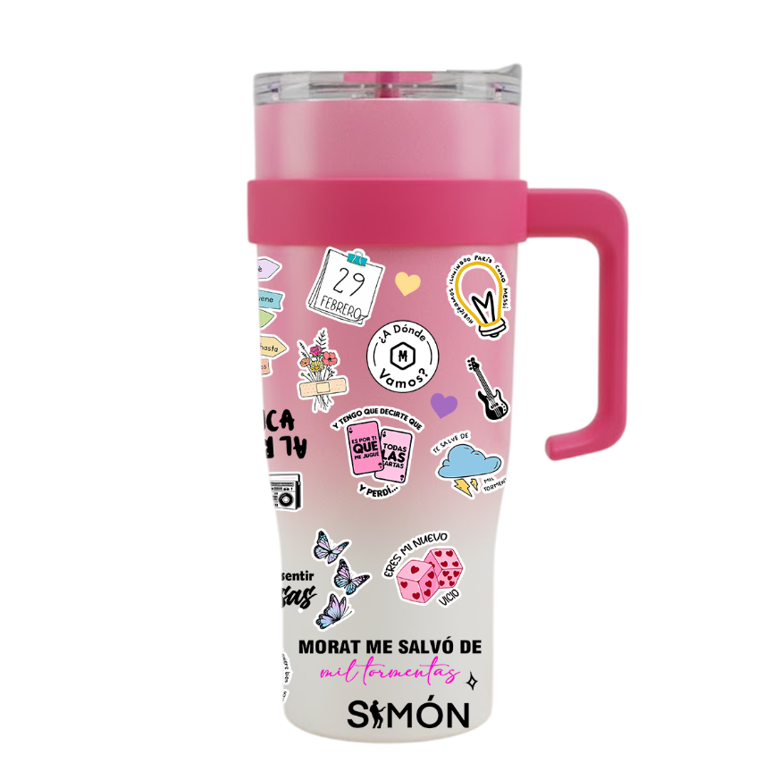 Vasos Térmico 1300ml | Rosa Degradado | Morat | Hecho de recuerdos