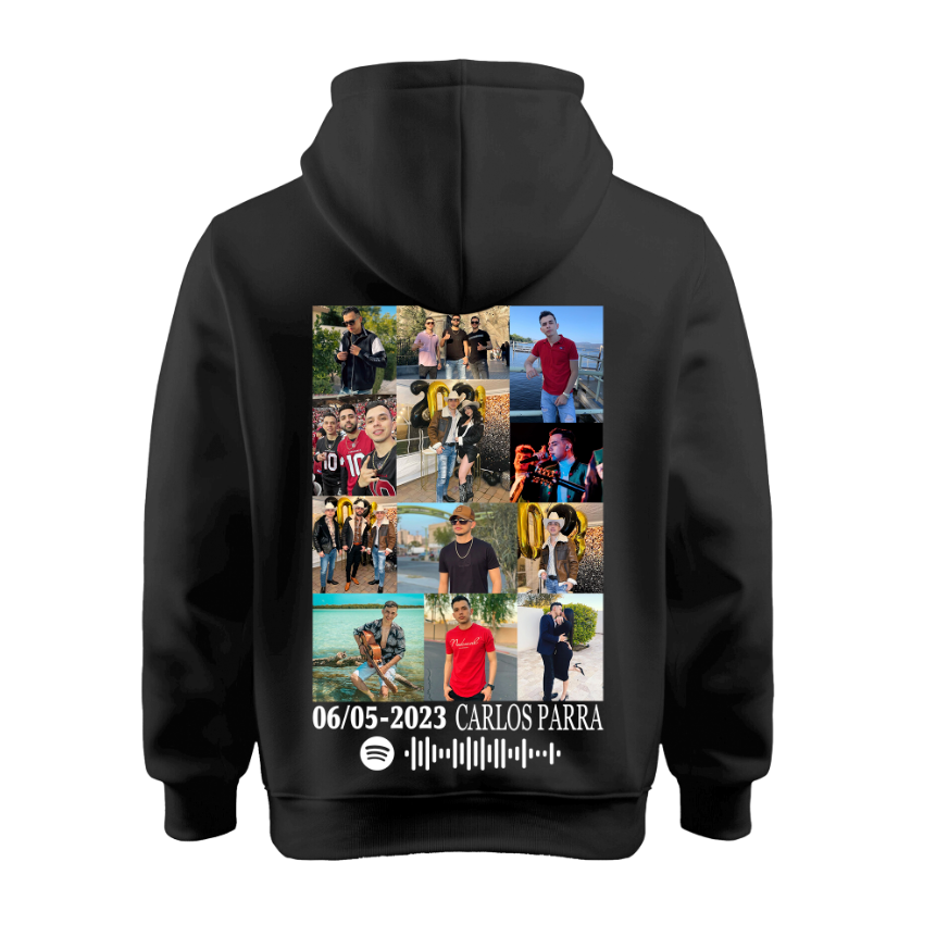 Sudadera | Negra | Los Parras | Carlos Parra