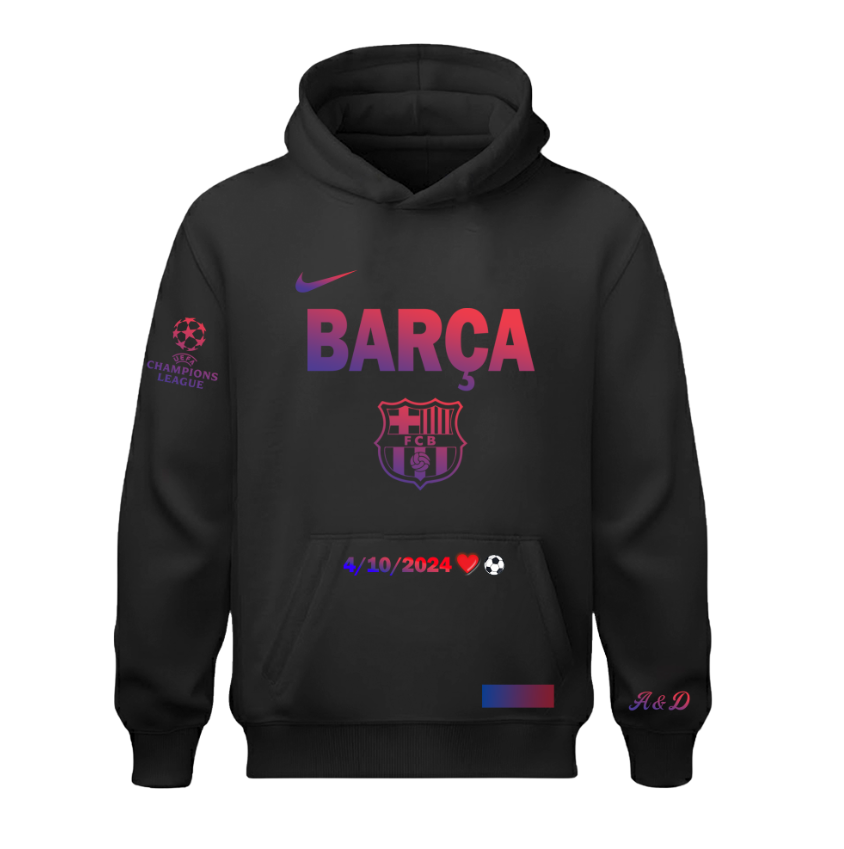 Sudadera | Negra | Barça | con fecha ♥