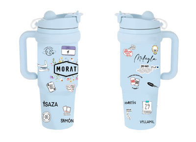 Vasos Térmico 900ml | Summer Trendy Cups | Celeste claro | MORAT | Mikeyla