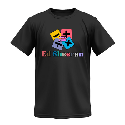Playera | Negra | Ed Sheeran | mathematics tour | en el pecho