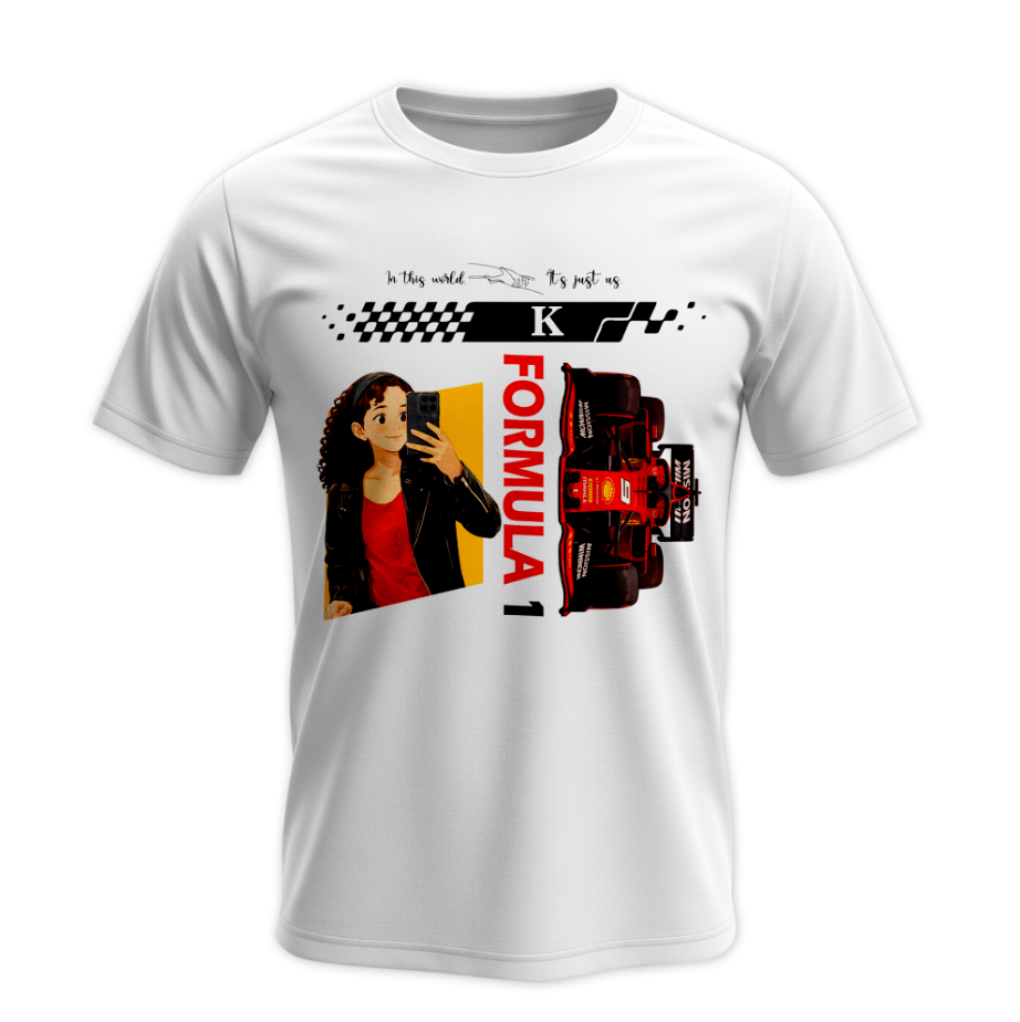 Playera | Blanca | Collage Animación | Formula 1