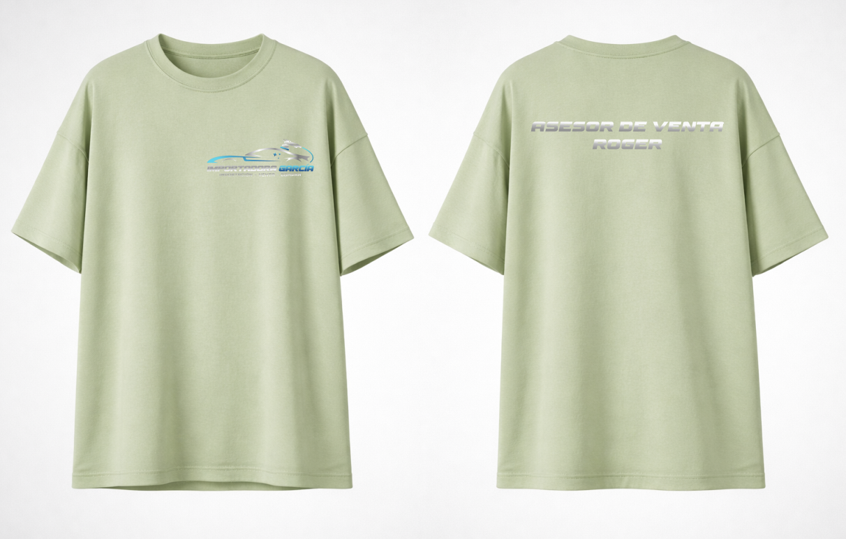 Playera over | Verde olivo | Importadora Garcia| Diseño 3