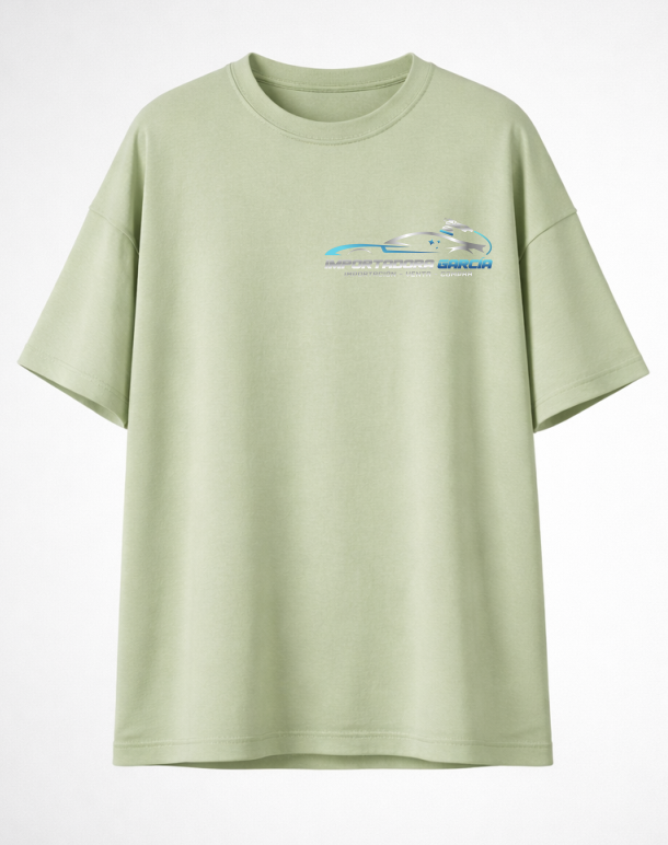 Playera over | Verde olivo | Importadora Garcia| Diseño 3
