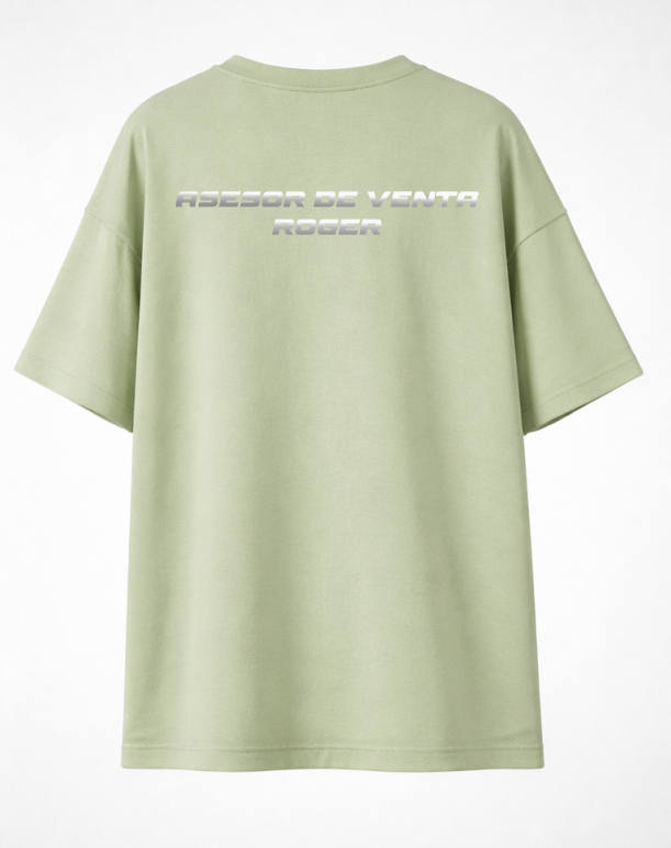 Playera over | Verde olivo | Importadora Garcia| Diseño 3