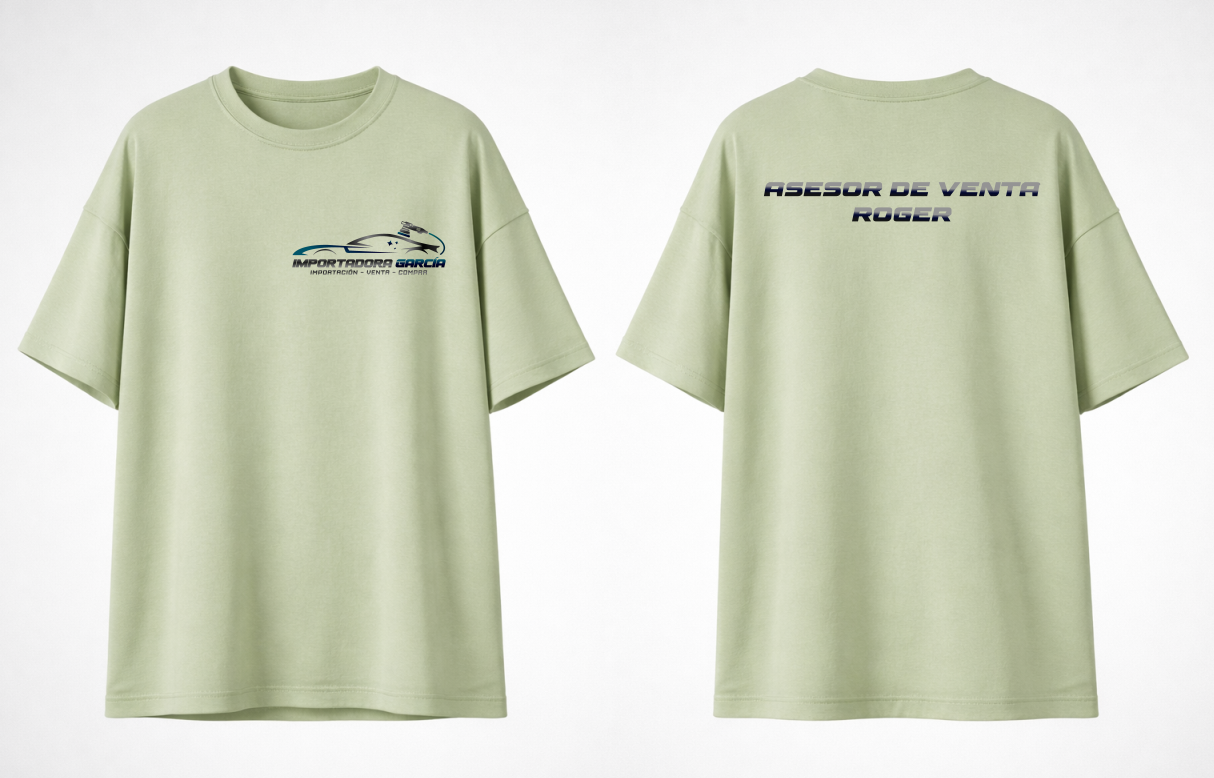 Playera over | Verde olivo | Importadora Garcia| Diseño 2