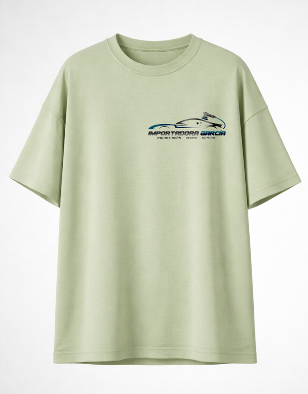 Playera over | Verde olivo | Importadora Garcia| Diseño 2