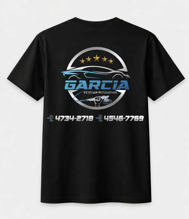 Playera | Negra | Importadora Garcia| Diseño 3