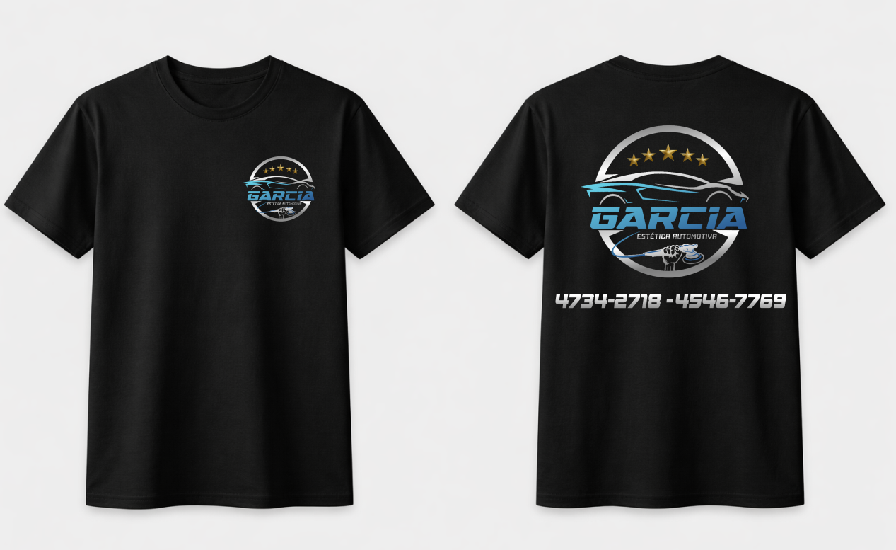 Playera | Negra | Importadora Garcia| Diseño 1