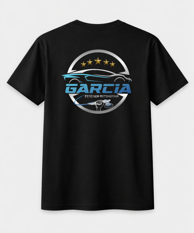 Playera | Negra | Importadora Garcia| Logo