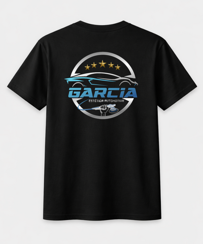 Playera | Negra | Importadora Garcia| Logo