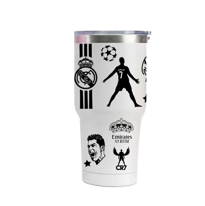 Vasos Térmico 900ml | Blanco | Cristiano Ronaldo | IKER