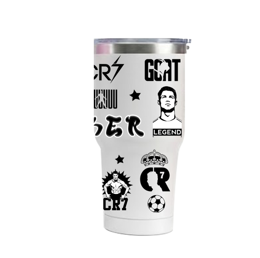 Vasos Térmico 900ml | Blanco | Cristiano Ronaldo | IKER